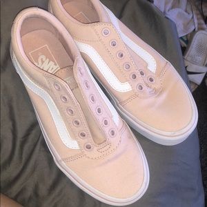 Pink vans (no laces) ):